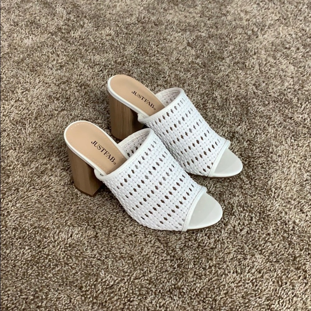 Slip on mules with heel